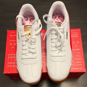 Puma White Sneakers - Red- White and Blue - Brand new